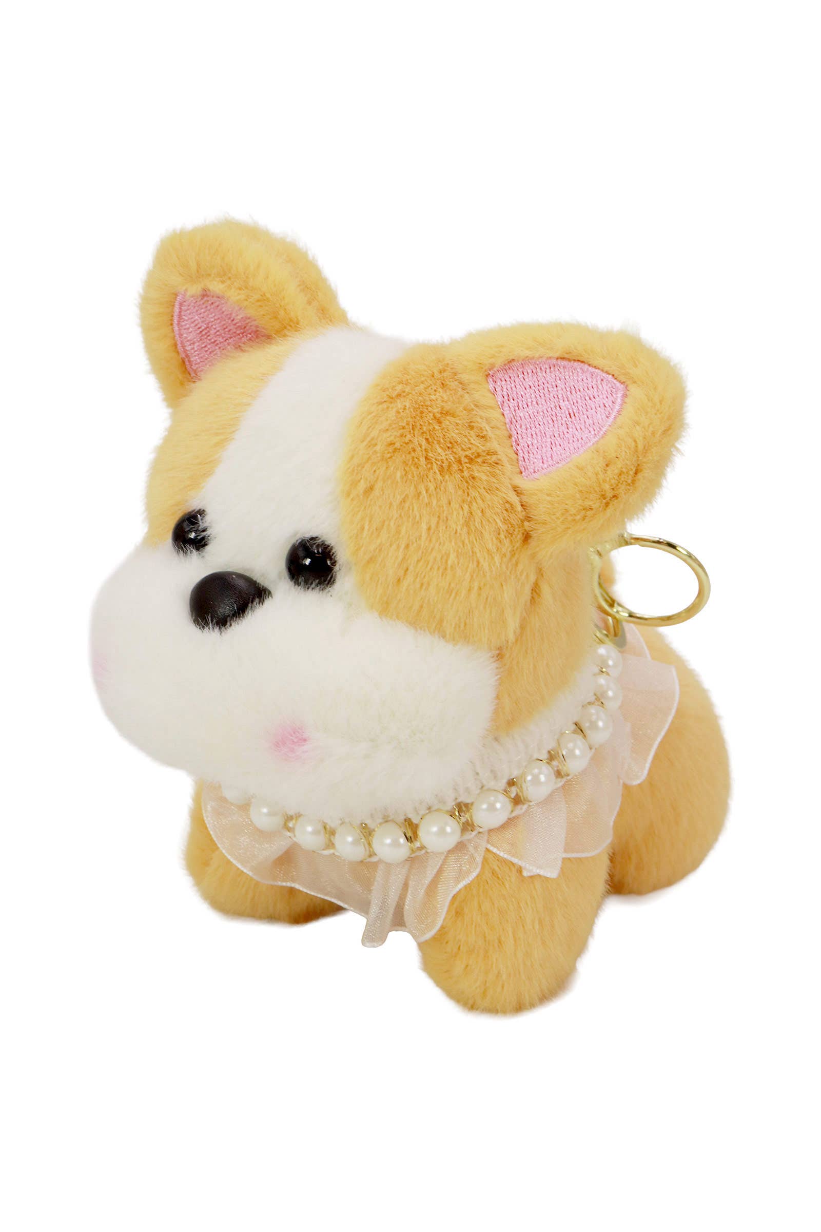 ASSORTED Posh Cute Puppy Dog Fuzzy Stuffed Key Chain for wholesale on Faire4