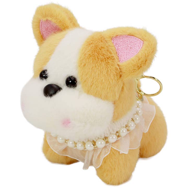 ASSORTED Posh Cute Puppy Dog Fuzzy Stuffed Key Chain for wholesale on Faire4