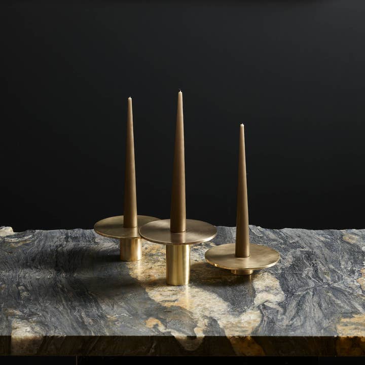 Aaron Probyn US - Wholesale Candle Holder - Eclipse Brass Candle Holder