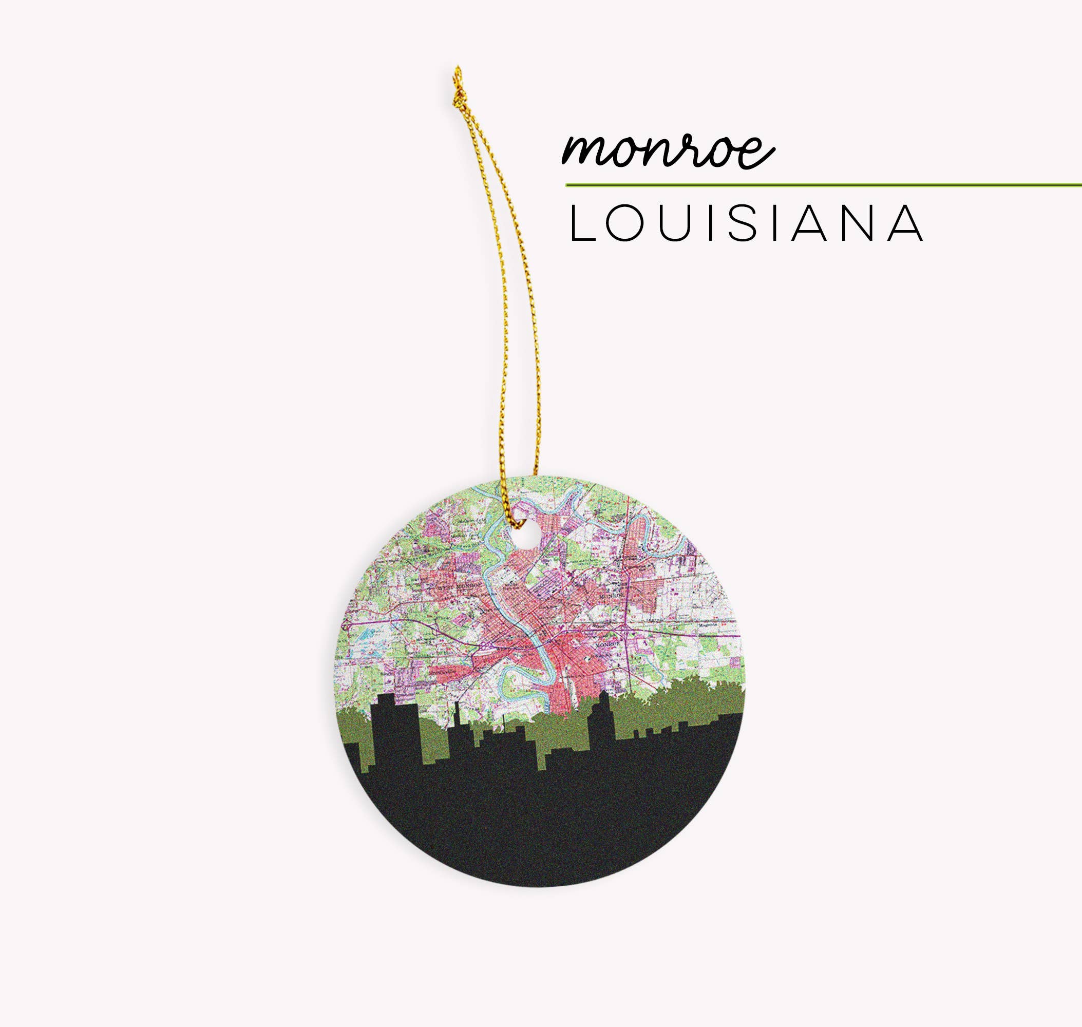 Paperfinch Design - Wholesale Ornament - Louisiana city skyline ornament | choose your city5