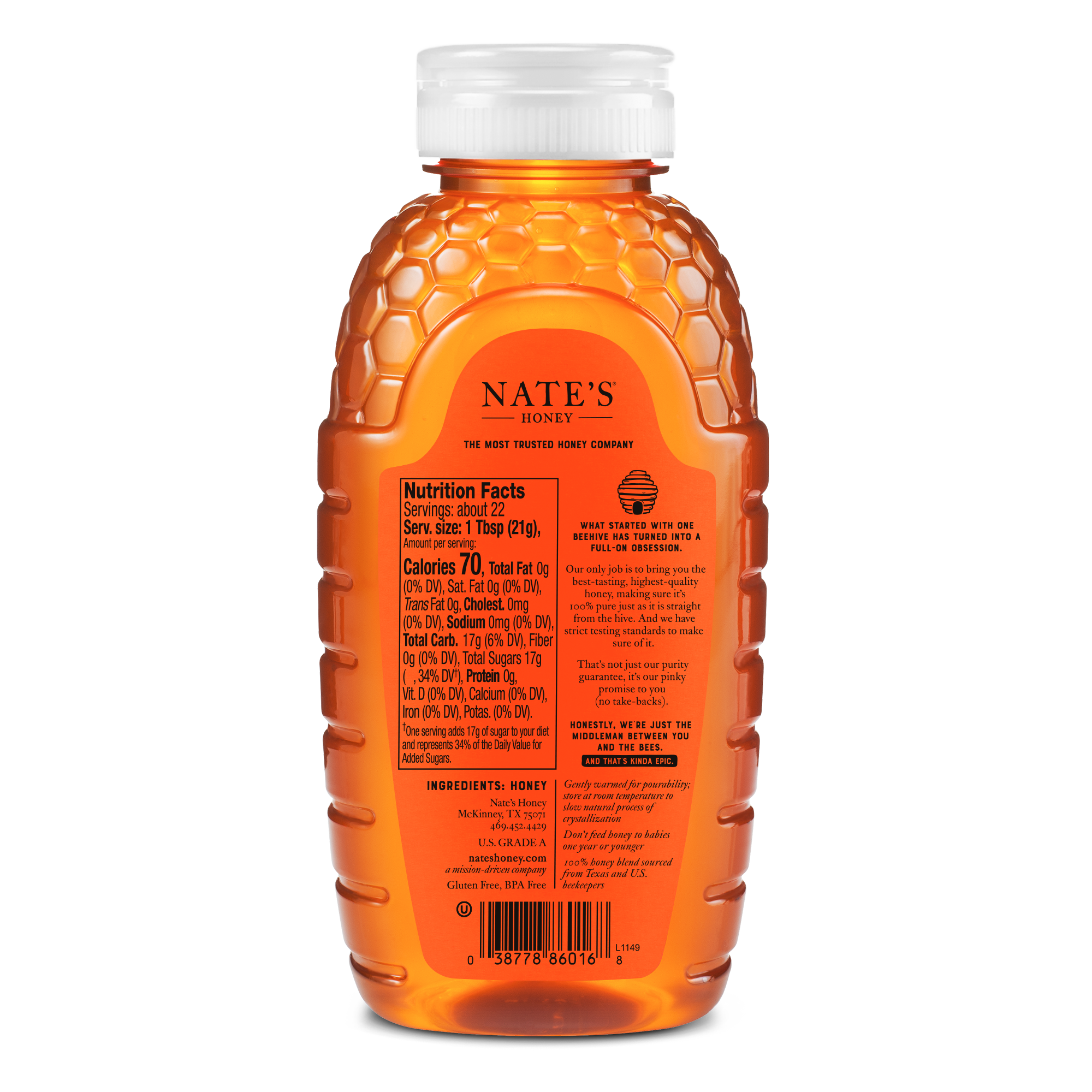 Nate's Honey - Wholesale Honey - Nature Nate's Raw And Unfiltered Texas Honey1