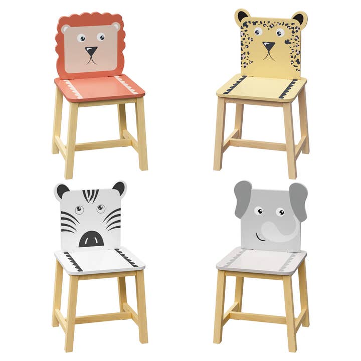 39F Inc. - Wholesale Chair - Kids - Kids Table and Chair Set with Cartoon Animal Backs, 5-Piece17