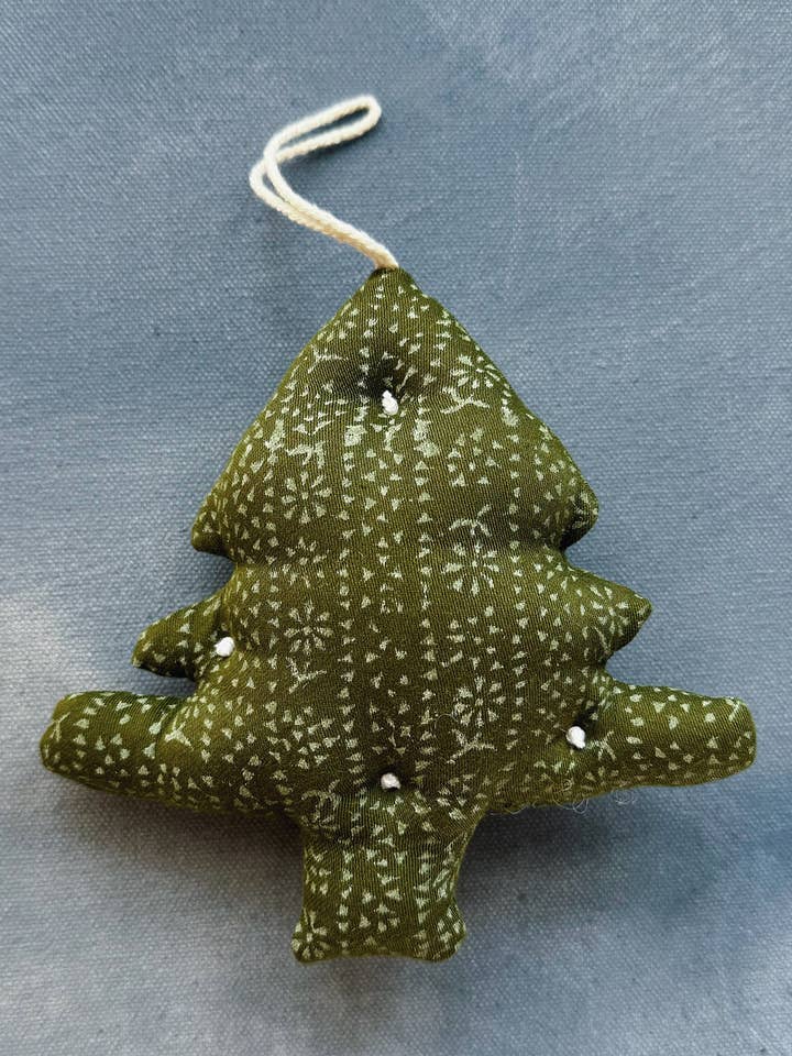 Tree Ornament, Calico Stripe Moss for wholesale by Bliss and Mischief