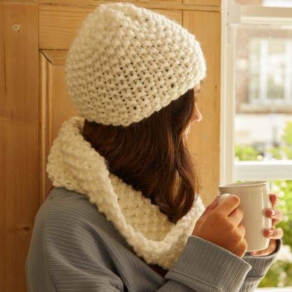 DMC - Wholesale Knitting/Crochet Supplies - The Cozy Hat & Snood Knitting Kit-TR106KS0