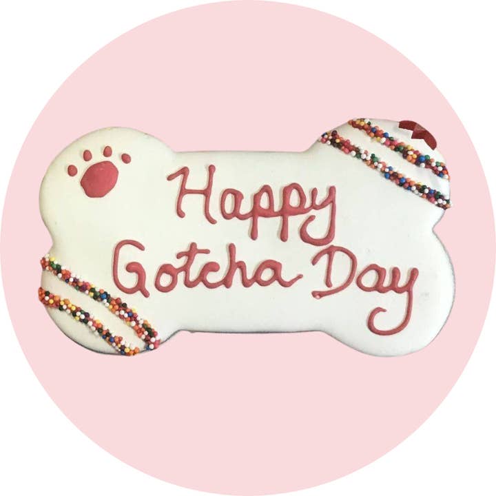 Happy Gotcha Day Bone 5 x 3 pouces pour la vente par Bakery Dog
