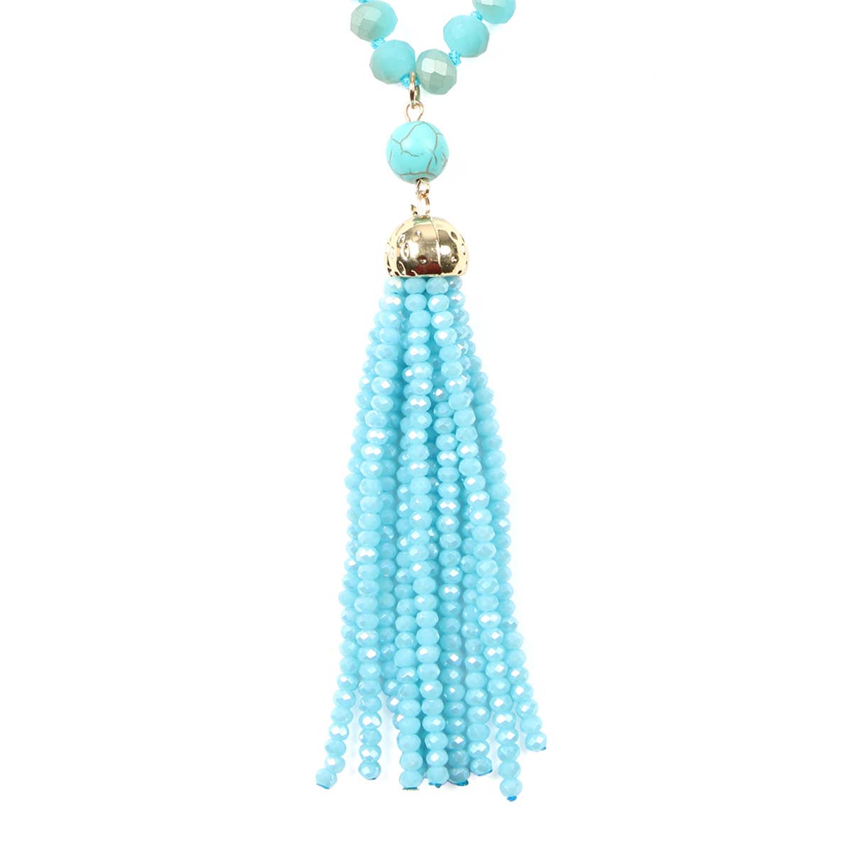 MYS Wholesale Inc - Wholesale Pendant/Charm Necklace - Rondelle Tassel Pendant With Polycord Necklace10