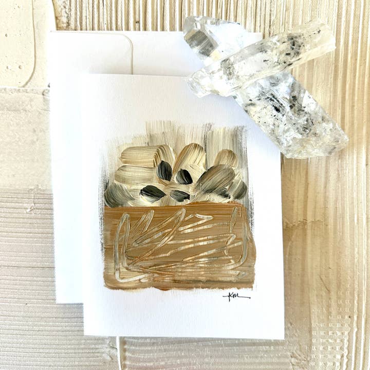 Tarjetas de arte moderno pintadas a mano, minimalistas en capas, n.º 4 para venta al por mayor de Quartz Row