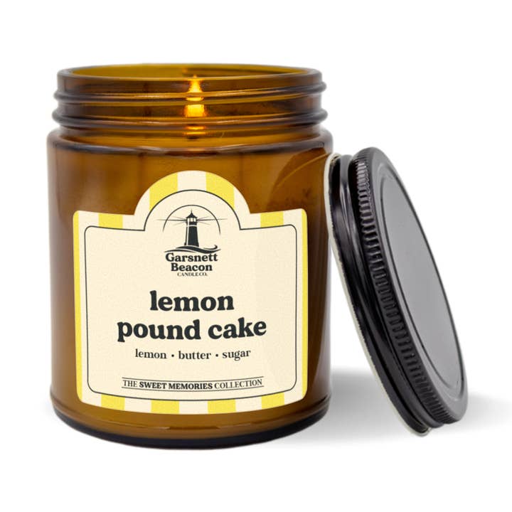 Lemon Pound Cake Candle - Lemon, Butter, Sugar Scent for wholesale by Garsnett Beacon Candle Co.