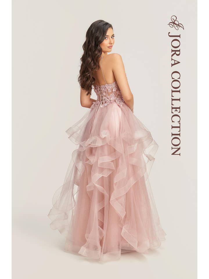 Jora Collections – Großhandel Abendkleid – Damen – F71115 MALVENFARBEN