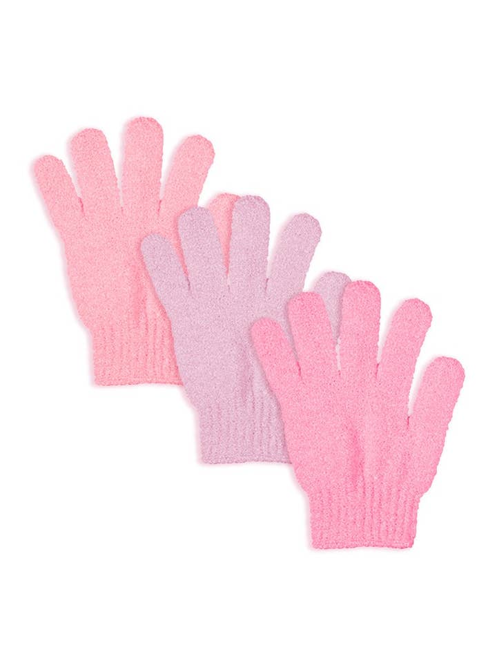 Celavi 45083 3 Pair Exfoliating Bath Gloves - 12 for wholesale by PINEAPPLE Beauty