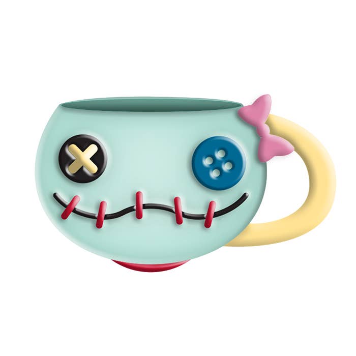 Silver Buffalo - Wholesale Coffee Mug - Lilo and Stitch Scrump Face Boxed Ceramic 3D Sculpted Mug
