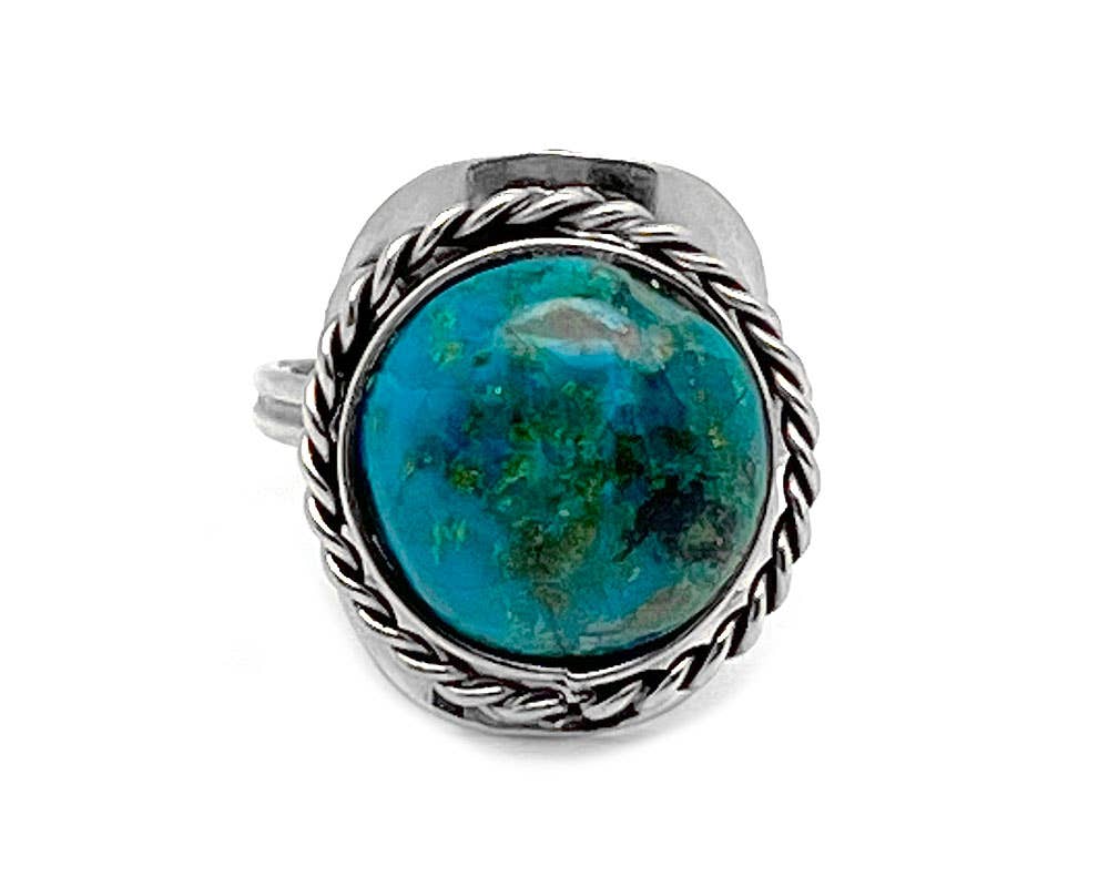 Pichincha - Wholesale Cocktail/Statement Ring - Semi Precious Stone Assorted Shape Adjustable Metal Ring3