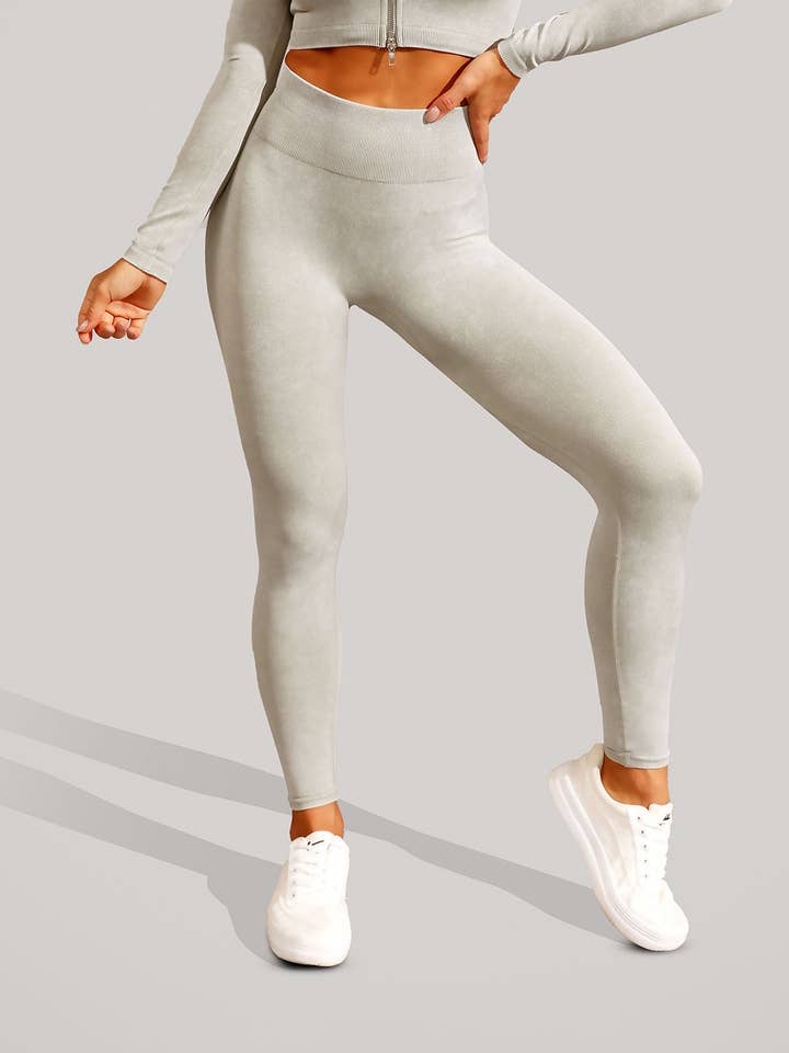 Crave by FW – Engroshandel Sports-/loungeleggings – til kvinder – Højtaljede Tie Dye Yoga Tights Leggings