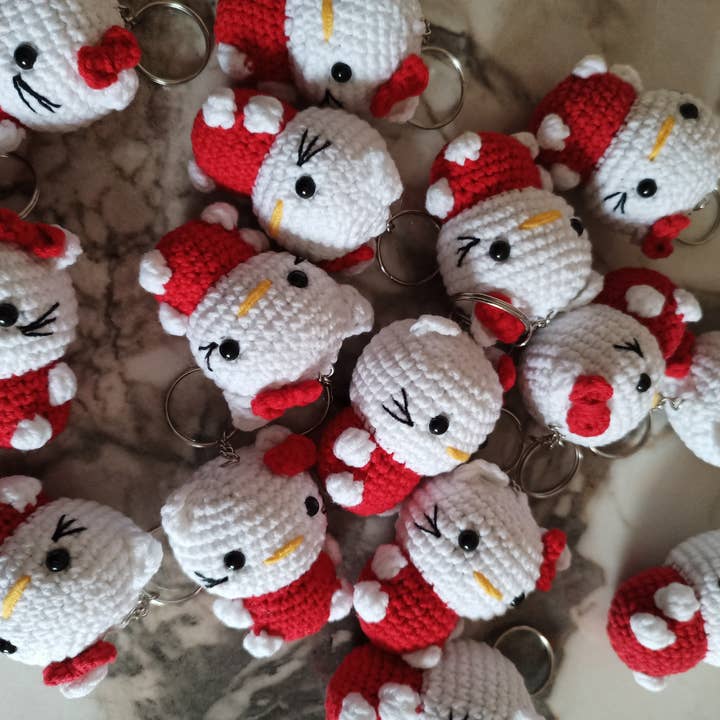 Handmade Hello Kitty Crochet Keychain – Cute & Trendy Gift and other Purchase Wholesale crochet keychain. Free Returns & Net 60 Terms on Faire trending on Faire.