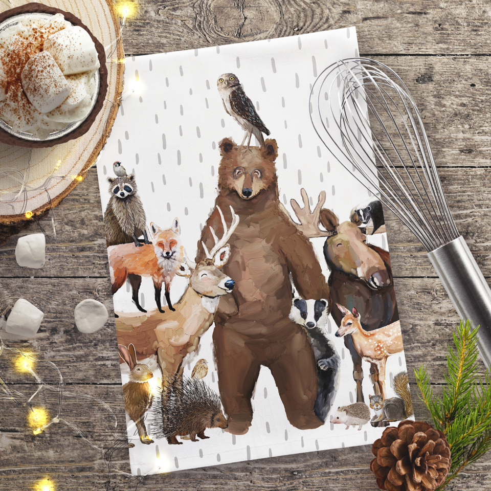 Cathy Walters Art - Wholesale Tea Towel - New Woodland Tea Towel1