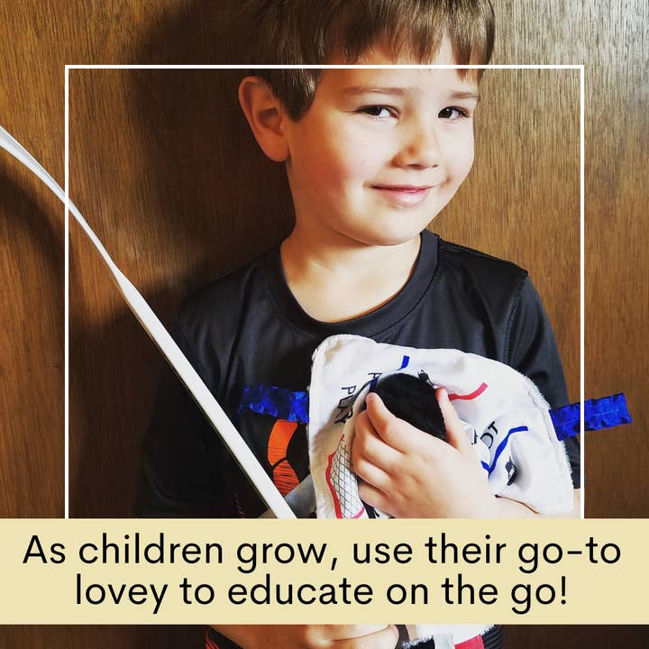 Baby Jack and Company - Wholesale Security/Cuddle Blanket - Baby - Hockey Puck Baby Learning Lovey Tag Stroller Toy 10" x 10"6