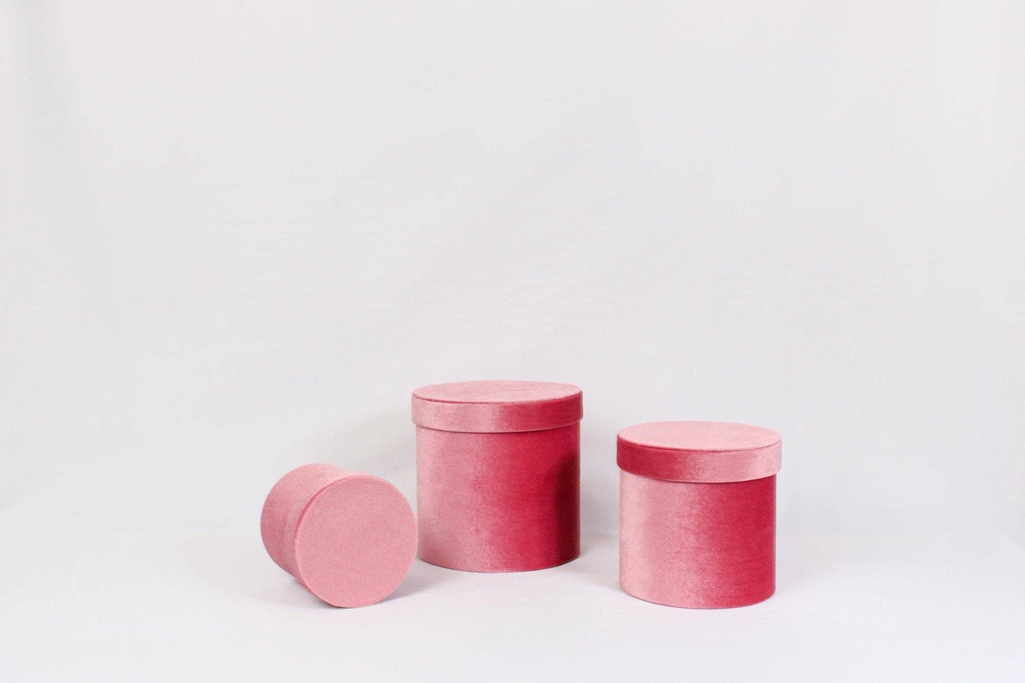 Elegant Design Supply - Wholesale Gift Box - Velvet Round Flower Hat Box with Lid0