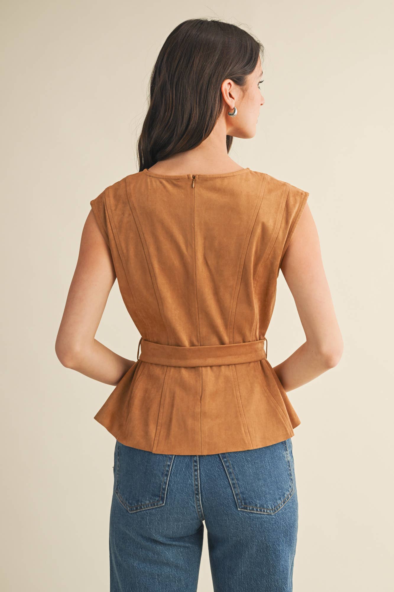 Mustard Seed – wholesale Blouse – Women’s – BELTED PEPLUM TOP3