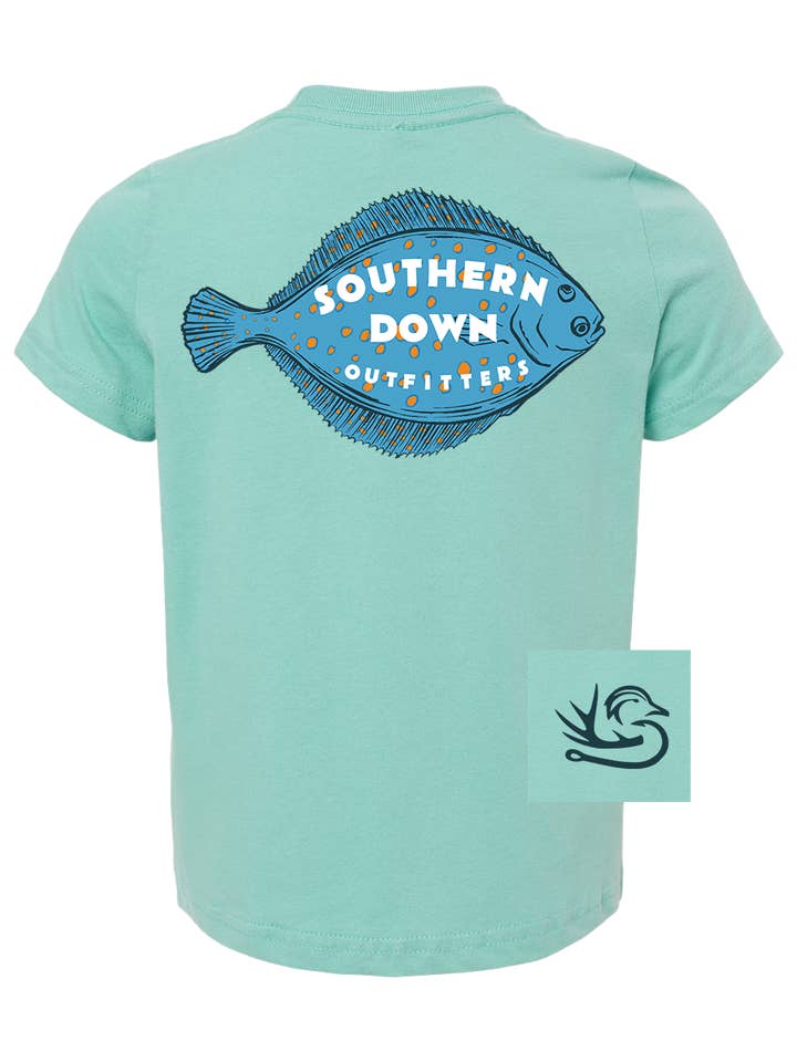 Southern Down Outfitters - Wholesale Screen Printed T-Shirt - Kids - Flounder Toddler Tee