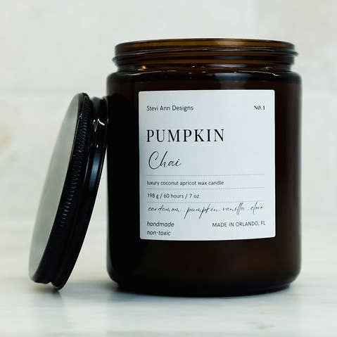 Bougie Chai à la Citrouille, 200 g pour la vente par Stevi Ann Designs