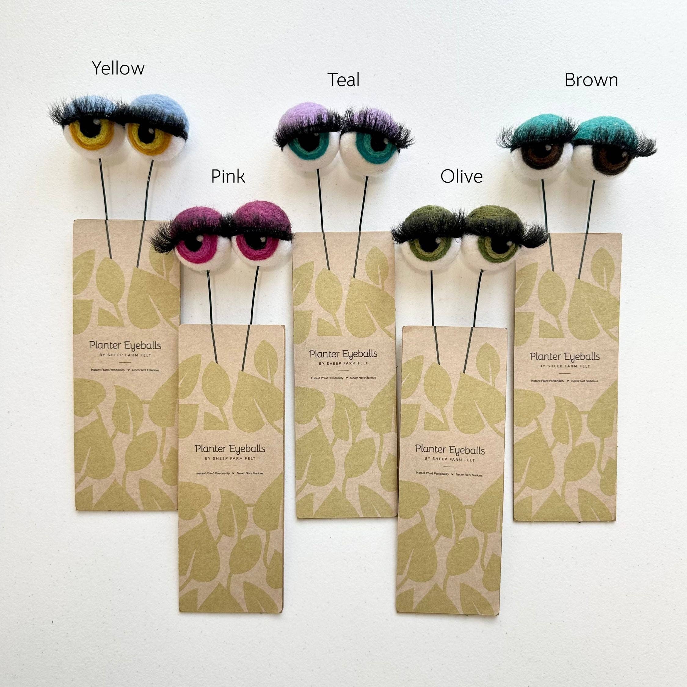 Sheep Farm Felt - Wholesale Garden/Lawn Stake - Felt Planter Eyeballs with Eyelashes 5
