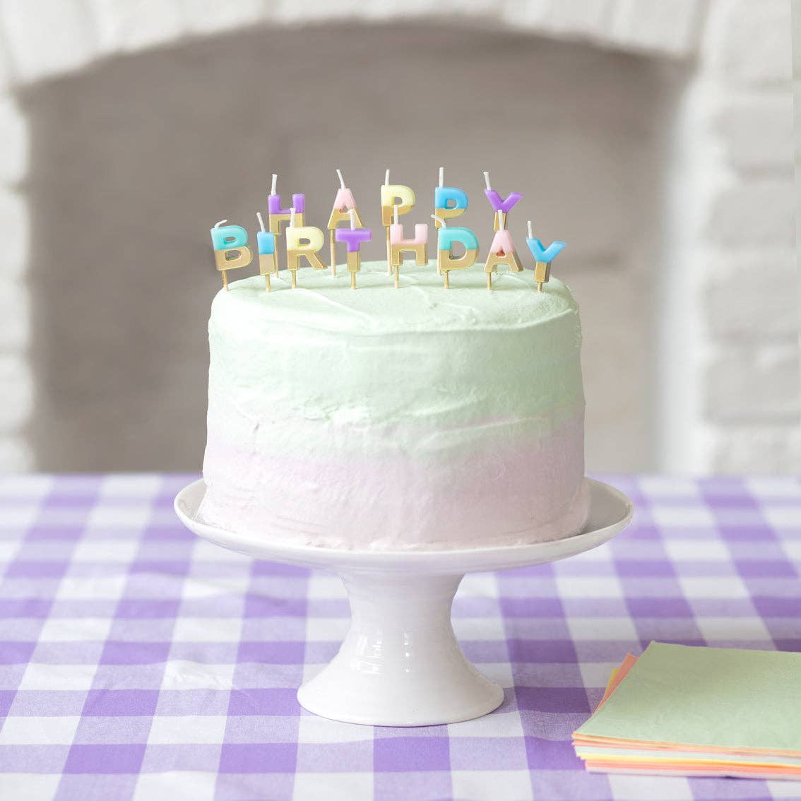 Talking Tables UK - Wholesale Cake Candle - Pastel 'Happy Birthday' Candles3