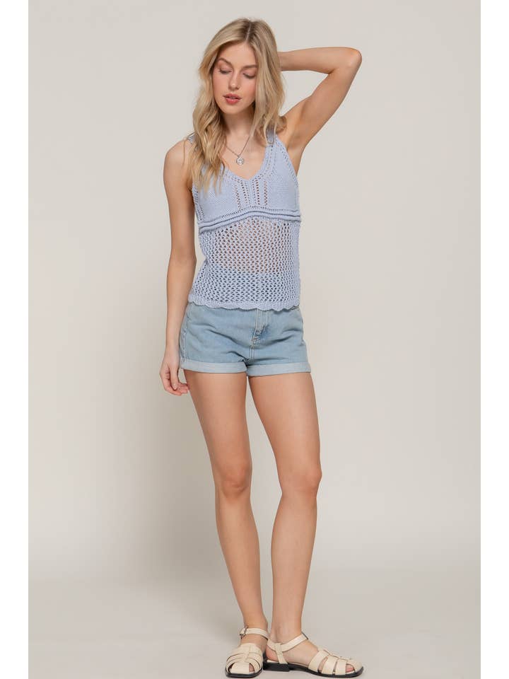 Active Basic | Active USA – Engroshandel Tanktop – Kvinder – Ærmeløs V-hals Hæklet Forårssweater12