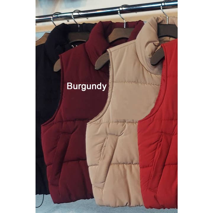 UP CLOTHING - Wholesale Outerwear Vest - Women's - High Neck Zip Up Outerwear Vest7