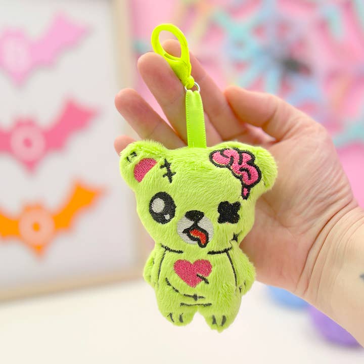 Creepy Cute  Gurokawa Plush Zombie Bear Bag Charm Keychain  for wholesale by Kawaii Hair Candy