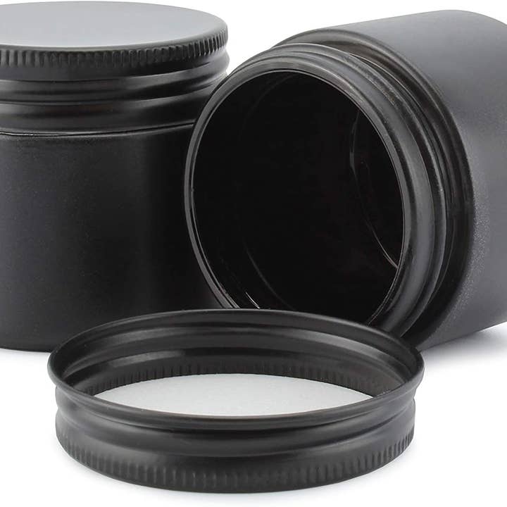 Kurated Korner - Wholesale Jar - Cornucopia 2oz Black Coated Glass Jars (12pk)9