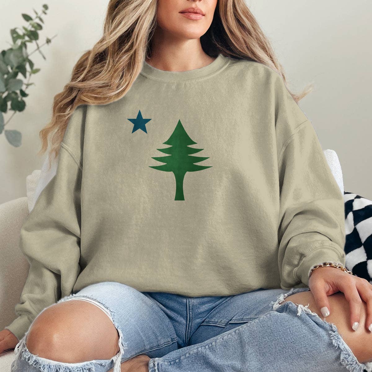 RetroPlanet - Wholesale T-Shirt (Graphic) - Unisex - Maine State Flag Pine Tree Star T-shirt, Sweatshirt, Hoodie4