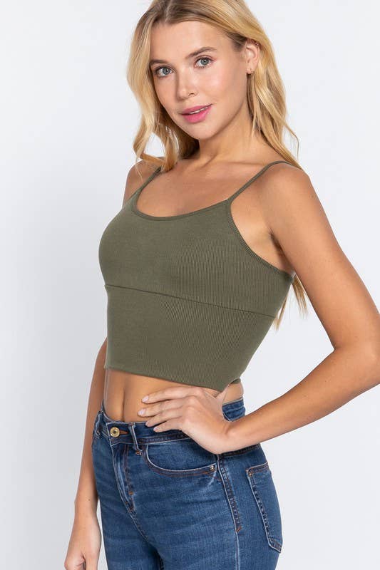 Vanilla Monkey - Vente Caraco – femme - Camisole courte en tricot côtelé1