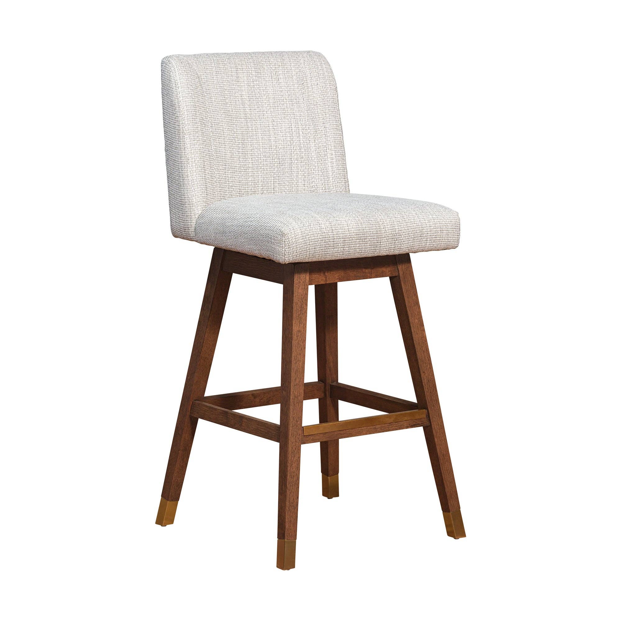 Armen Living - Wholesale Stool - Isabella Modern Upholstered Wood Swivel Barstool17