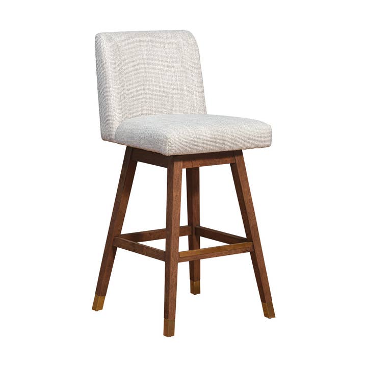Armen Living - Wholesale Stool - Isabella Modern Upholstered Wood Swivel Barstool17