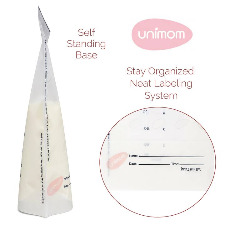 Unimom - Wholesale Milk/juice bottle - 100 Matte Design Breast Milk Storage Bags6