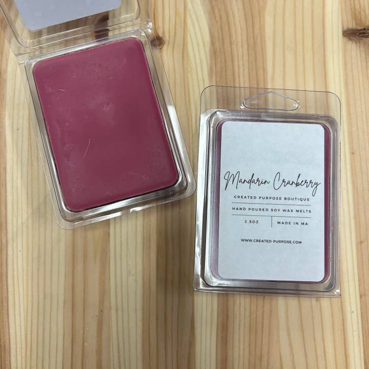 Mandarin Cranberry - Soy Wax Melt - 2.5oz for wholesale by Created Purpose Boutique