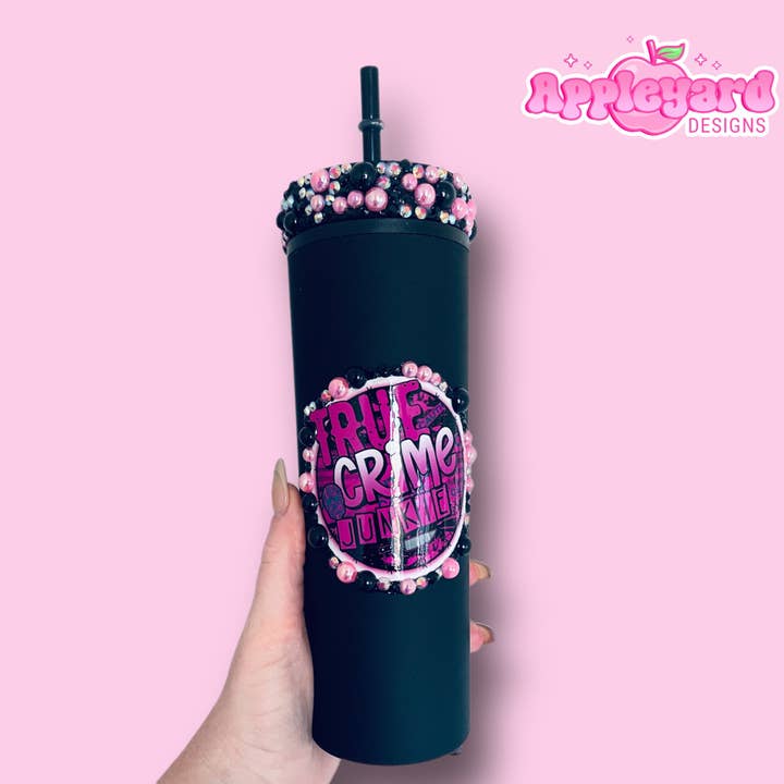 True Crime Junkie | 16oz Tumbler for wholesale by Appleyard Designs