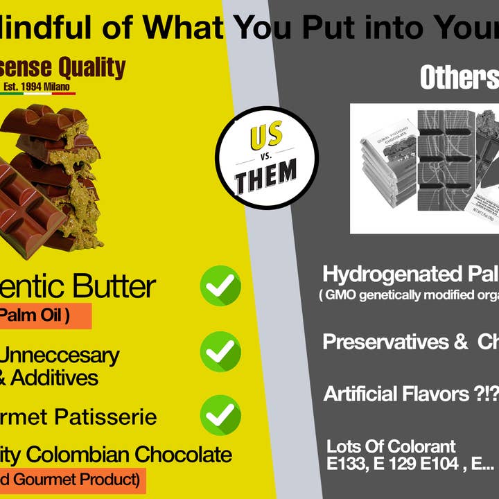 Swisense - Wholesale Chocolate Bar - Premium Dubai Kunafa Pistachio Chocolate Bar -4oz- 9