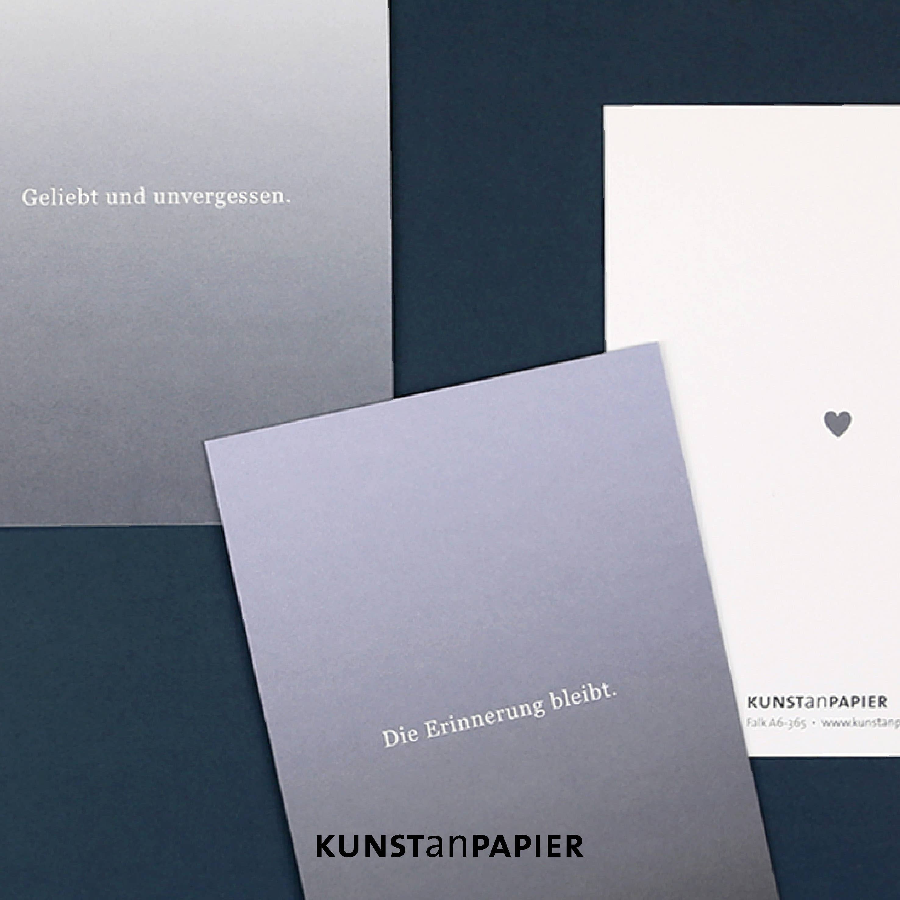 Kunst an Papier – Großhandel Beileidskarten – Trauerkarte Falk Erinnerung4