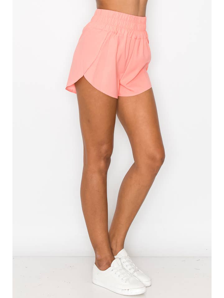 Shop Lev - Wholesale Athletic Shorts - Women's - Banding High Waist Active Windbreaker Shorts15