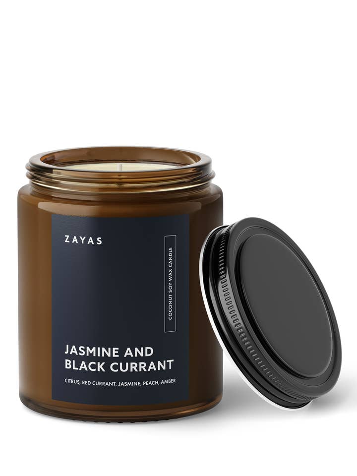 Jasmine Black Currant Candle for wholesale by Zayas Candle