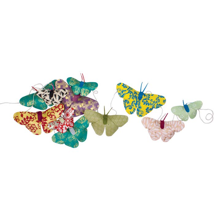 Origami Butterfly Eco-Paper Garland for wholesale by dZi Handmade