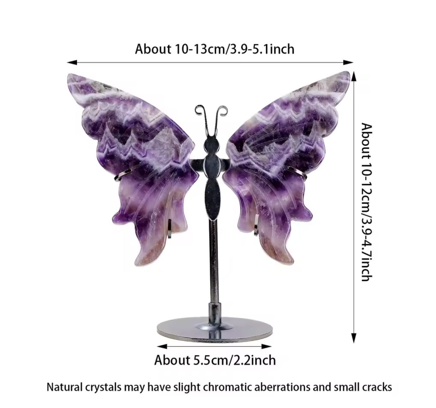 Crystolver (We Cover All Import Fees) – Großhandel Dekofigur – Elegante Schmetterlingsflügel aus Kristall mit Ständer13