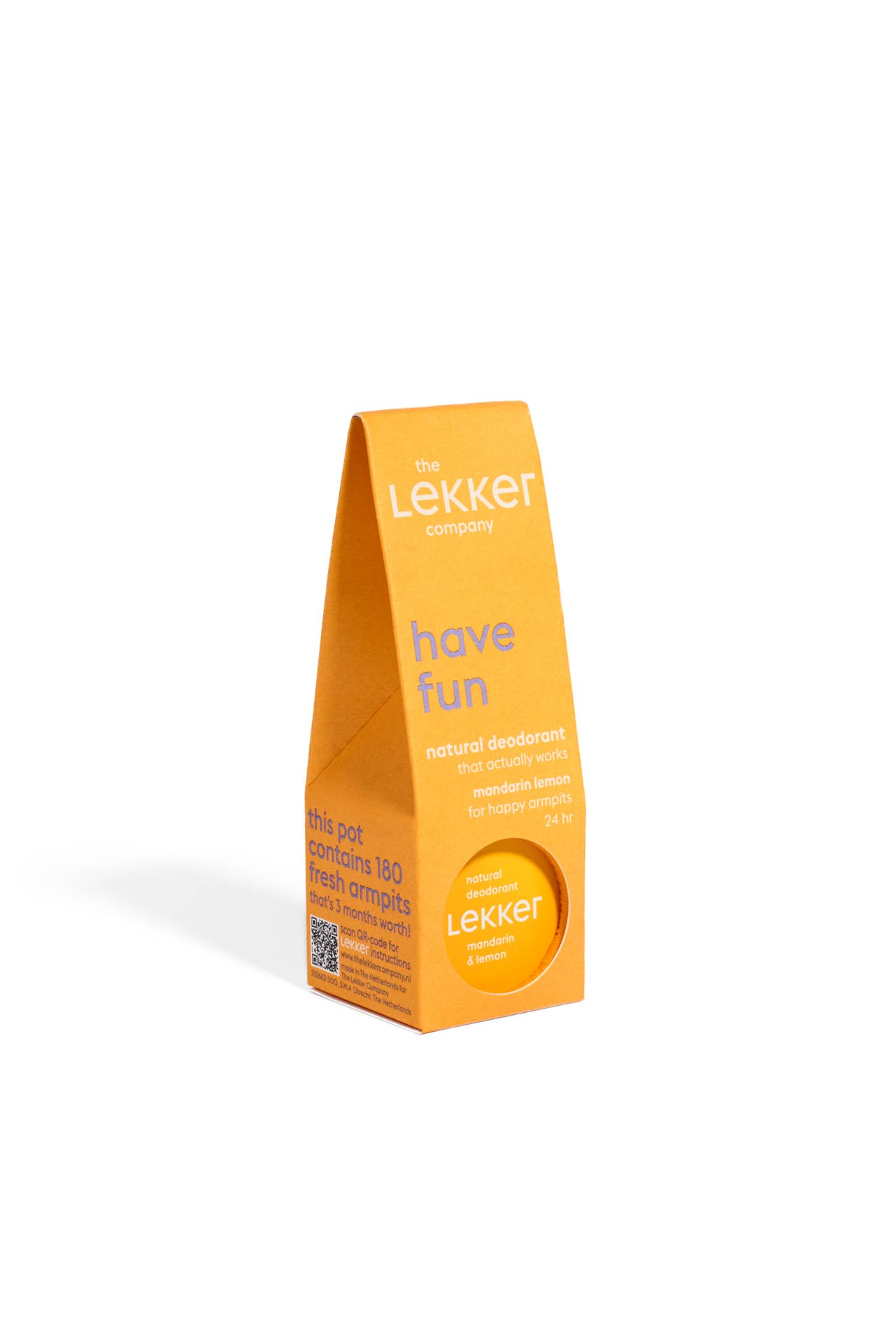 The Lekker Company - Wholesale Deodorant - Unisex - Deodorant cream mandarin & lemon - sample1