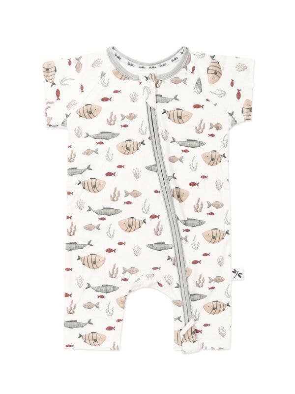 Lilulila - Wholesale Jumpsuit - Baby - Pelele corto con cremallera de peces1