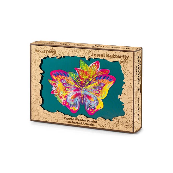 WoodTrick - Wholesale Puzzle - Kids - Wood Trick Jewel Butterfly Unique Shaped Puzzle
