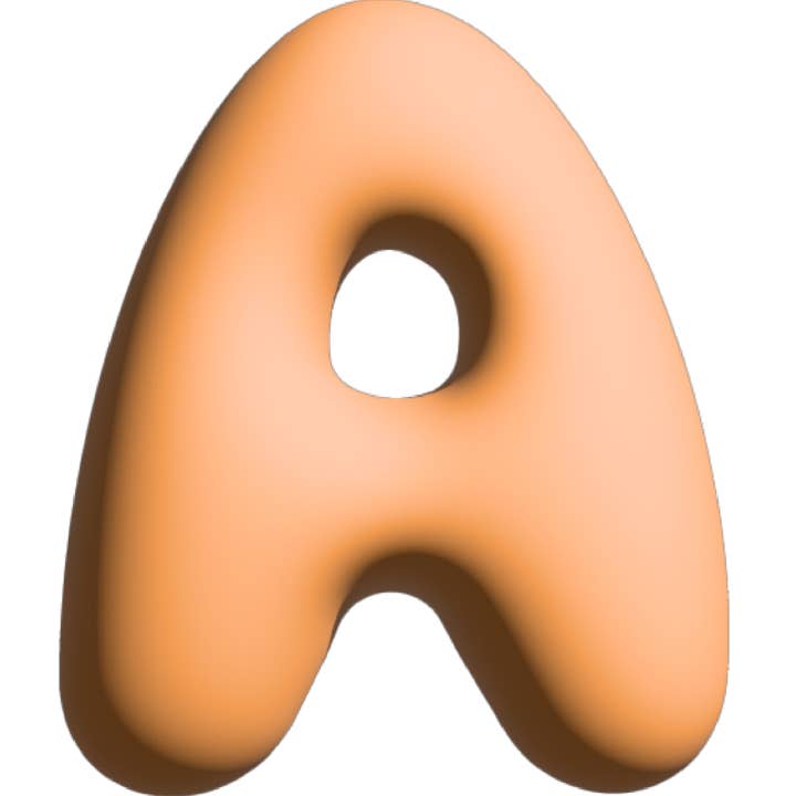 Wall Letter - A - Orange for wholesale by The Gift Label