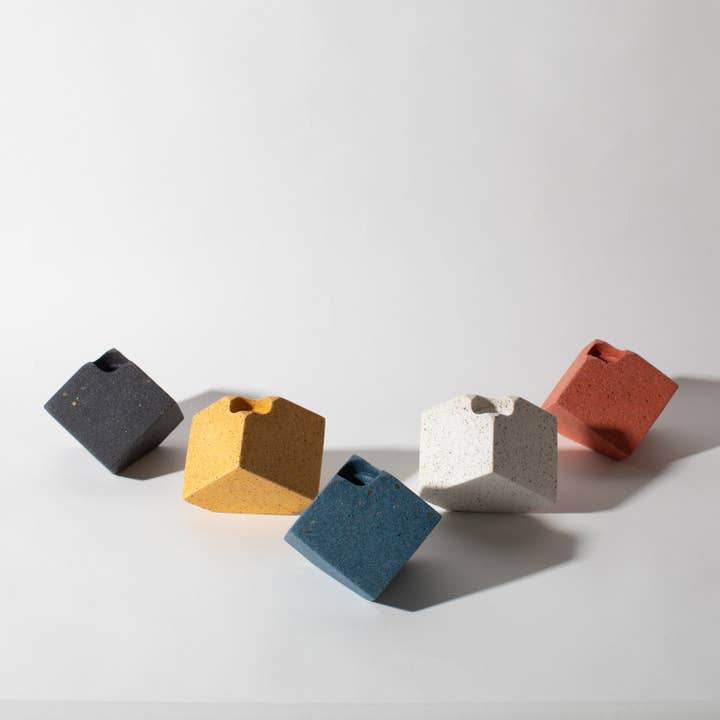 pretti.cool - Wholesale Kaarsenhouder - Kubus kandelaarhouder | Marigold Terrazzo