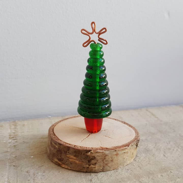 A Little Trinket - Wholesale Christmas Decoration - Lampwork Glass Mini Christmas Tree Ornament - Free standing2