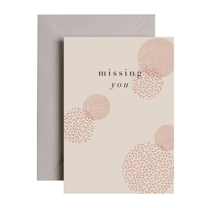 Ich vermisse dich Karte | Ich denke an dich | Liebeskarte für den Großhandel von I am Roxanne